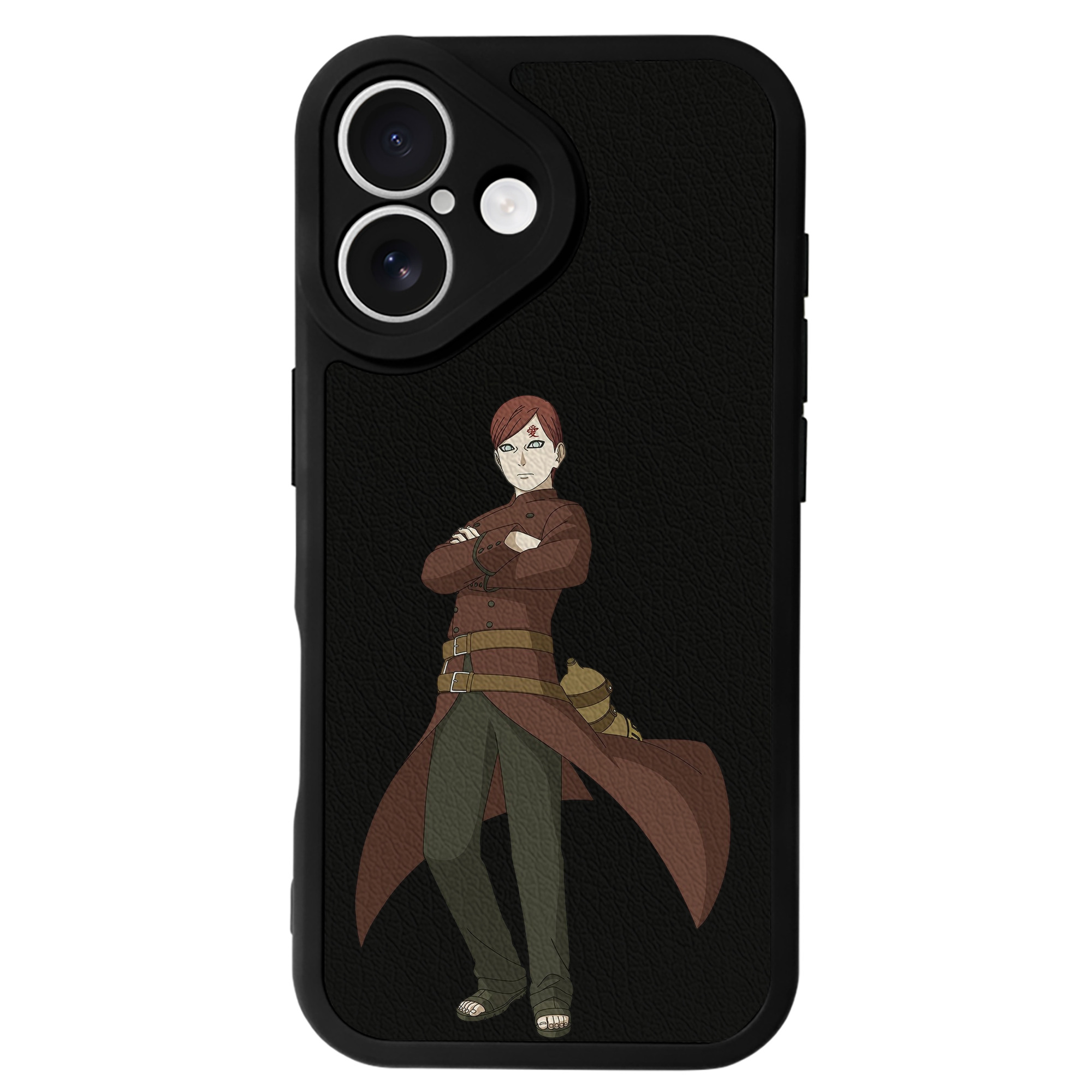 （画像用） NARUTO -ナルト- ガアラ Gaara 【iPhone 16シリーズ対応】シリコンスマホケース（レザー調） 材質：シリコン